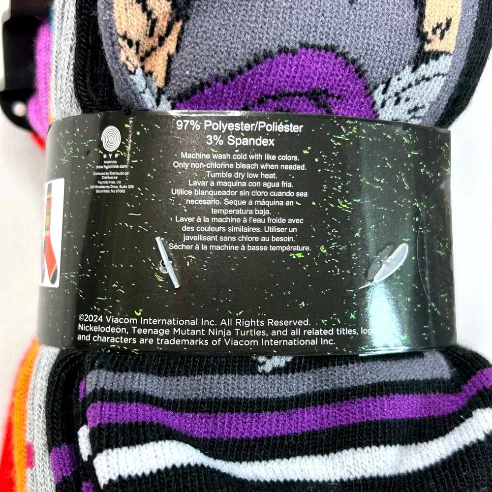 Nickelodeon TMNT Teenage Mutant Ninja Turtles Mens Crew Socks 6 Pack Gift Set